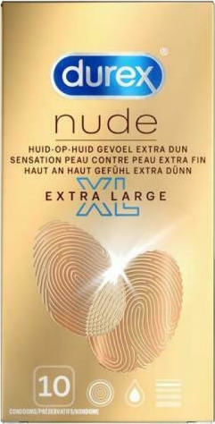 Durex Кондоми Nude XL Големи и Тънки 10бр