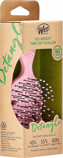 Wet Brush Go Green Mini Detangler Bürste Haare für Entwirren Rosa
