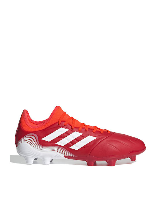 Adidas Sense.3 FG Χαμηλά Ποδοσφαιρικά Παπούτσια με Τάπες Κόκκινα
