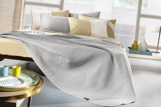 Guy Laroche Riva Σετ Κουβερλί Μονό Microfiber Silver 160x240cm 2τμχ