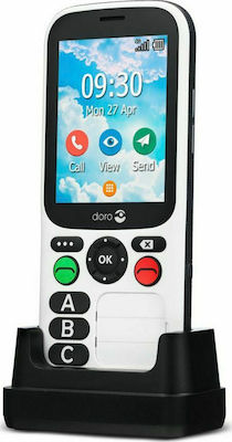 Doro 780X Dual SIM (512MB/4GB) Κινητό με Μεγάλα Κουμπιά Black-White