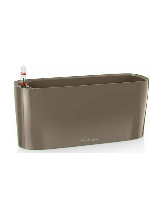 Lechuza Delta 10 Planter Box Auto-alimentare 30x13cm în Culoare Maro 15466