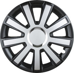 AMiO Car Hubcap Set Flash 14" 1pc Black /AM