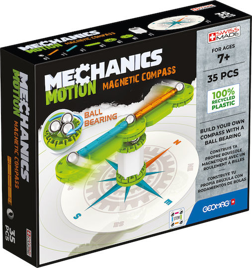 Geomag Magnetic Construction Toy Mechanics Magnetic Compass for Children 7+ Years