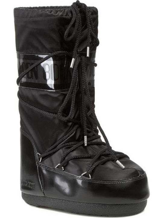 Moon Boot Glance Γυναικείες Μπότες Χιονιού Μαύρες