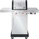 Char-Broil Professional PRO S 2 Ψησταριά Υγραερίου Μαντεμένιας Σχάρας 47.8x44.5εκ. με 2 Εστίες και Πλαϊνό Μάτι