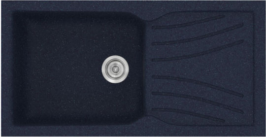 Sanitec Classic 324 Ένθετος από Συνθετικό Γρανίτη Μ100xΠ50cm Granite Blue