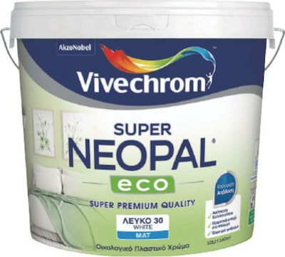 Vivechrom Super Neopal Eco Base P Plastic Ecological Paint for Interior Use White 1lt