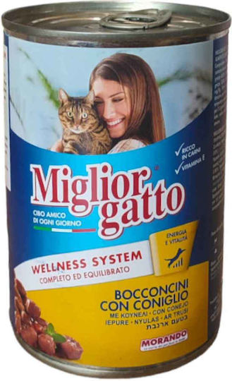 Morando Miglior Gato Professional Υγρή Τροφή για Ενήλικες Γάτες σε Κονσέρβα με Κουνέλι 405gr