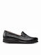 Caprice Leather Women's Moccasins in Black Color