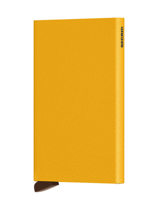 Secrid Cardprotector Men's Card Wallet with RFID και Slide Mechanism Yellow