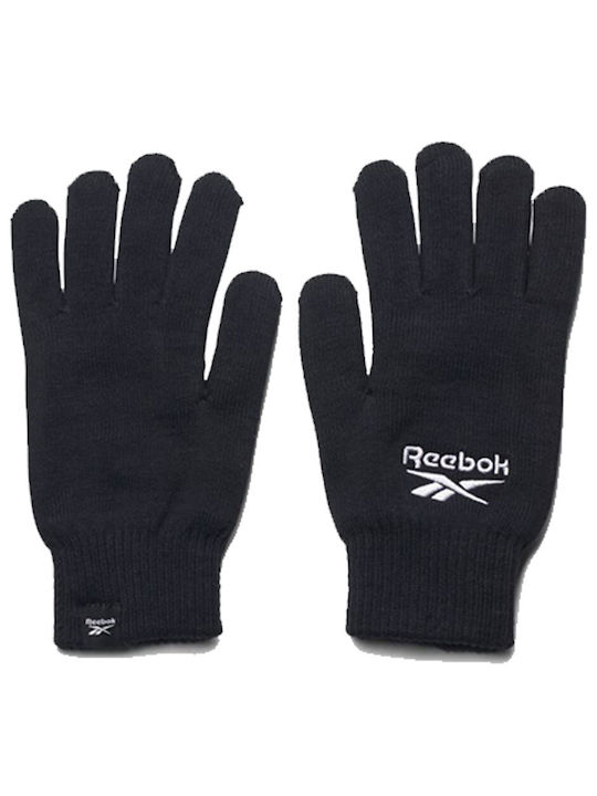 Reebok Essentials Logo Μαύρα Ανδρικά Μάλλινα Γάντια