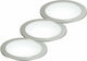Fan Europe Fusion-3x5W Round Metallic Recessed Spot with Integrated LED and Natural White Light 3τμχ Silver 7x7cm. 3pcs