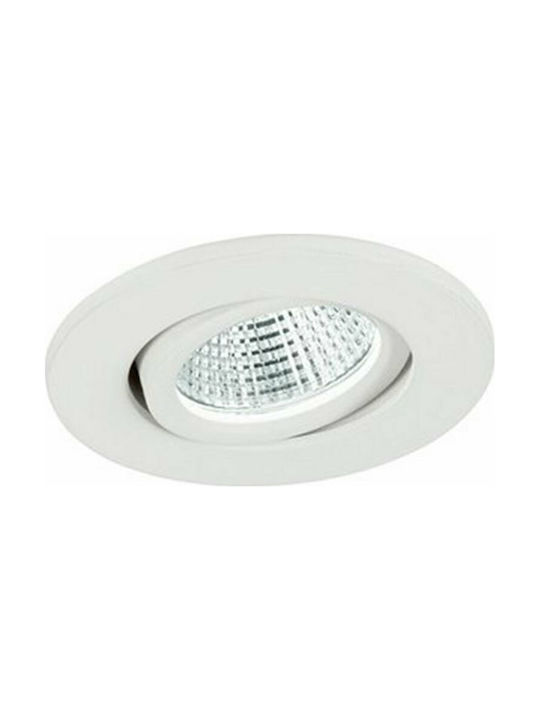 Fan Europe Polaris-R3 Στρογγυλό Μεταλλικό Χωνευτό Σποτ με Ενσωματωμένο LED και Φυσικό Λευκό Φως 6.6x6.6εκ.