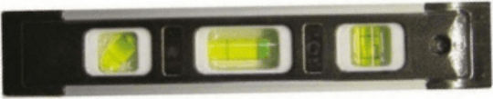 773011 Spirit Level Aluminum Magnetic 22.5cm with 3 Eyes