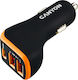 Canyon С-08 Автомобилно Зарядно Устройство 18W 2.4A с 2xUSB-A 1xType-C Черен Цвят