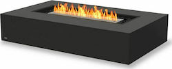 Ecosmart Fire Wharf 65 Internal / Outdoor Floor Bioethanol Fireplace Graphite 165x100x33.9cm