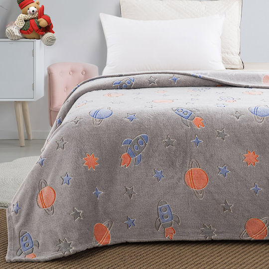 Beauty Home Decke Vlies Art Leuchtend Gray 160x220cm