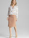 Figl M658 Pencil Midi Skirt in Tabac Brown color 129748