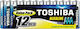 Toshiba Value Pack Alkaline Batterien AAA 1.5V 12Stück