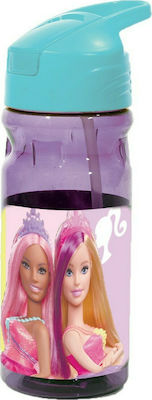 Gim Πλαστικό Παγούρι με Καλαμάκι Barbie 500ml