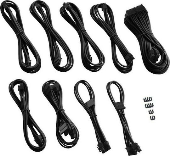 Cablemod 24-Pin ATX / 8-Pin EPS / 6-Pin PCIe / 4-Pin Molex - 24-Pin ATX / 8-Pin EPS / 6-Pin PCIe / 4-Pin Molex Cable 0.7m Μαύρο