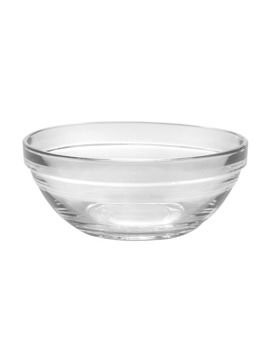 Lubiana Glass Serving Bowl Διάφανο with Diameter 12εκ. 1pcs