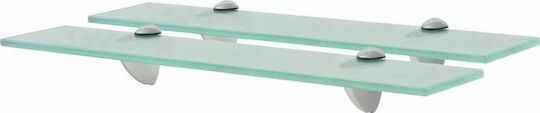 vidaXL Επιτοίχια Ραφιέρα Μπάνιου Γυάλινη 50x10x0.8cm Διάφανη