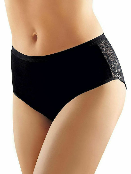 Babell 117 Hochtailliert Damen Boxer mit Spitze Schwarz 155887