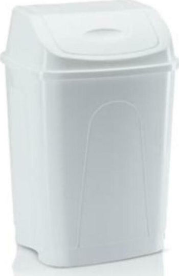 Asil Κάδος Απορριμμάτων Πλαστικός Λευκός 7.5lt Asil Κάδος Απορριμμάτων Πλαστικός Λευκός 7.5lt