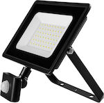 Neo Tools Waterproof LED Floodlight 50W Cold White 6500K with Motion Sensor IP65