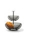 Philippi Mesh Fruit Bowl Metallic 2 Levels Black 29x29cm