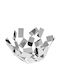 Alessi La Stanza Dello Scirocco Fruit Bowl Inox Silver 27.3x27.3x13cm