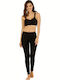Nicky Instruire Colanti de femei Cropped Colanti Crna