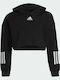 Kids Sweatshirt Cropped with Hood Black XFG Regular