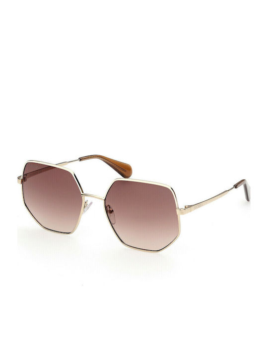 Max & Co Women's Sunglasses with Gold Metal Fra...