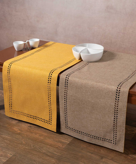 Silk Fashion Ράνερ Bg18 Yellow / Sand 45x170εκ. Silk Fashion Ράνερ Bg18 Yellow / Sand 45x170εκ.