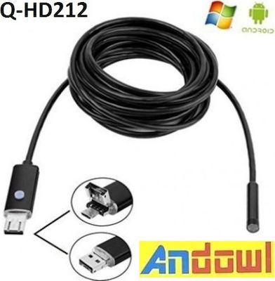 Andowl Endoscope Camera 640x480 pixels for Mobile with 10m Cable 31006NDP50BK