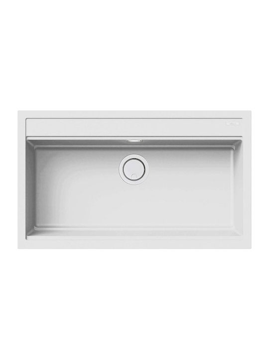 Elleci Best 360 Keratek LKB36096 Drop-In Spüle aus Verbundgranulat B86xT51cm White