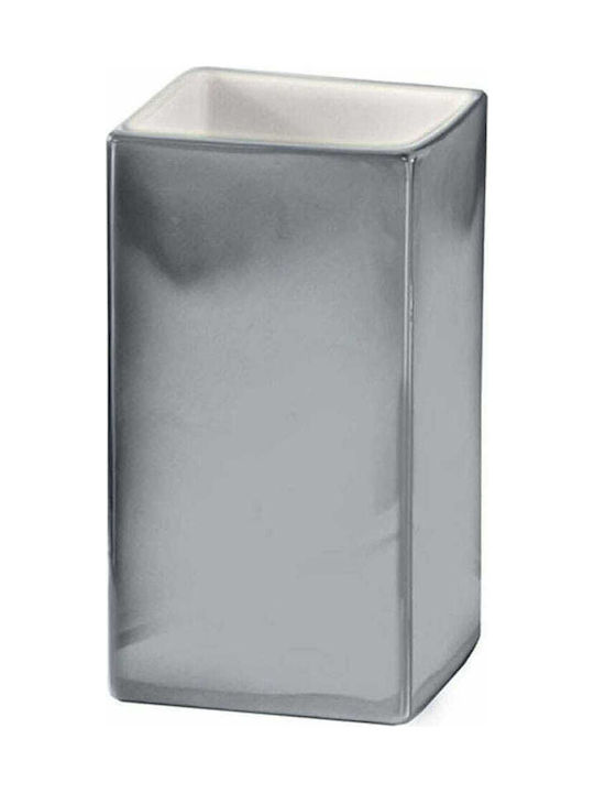 Kleine Wolke Glamour Porcelain Cup Holder Countertop Silver Silver