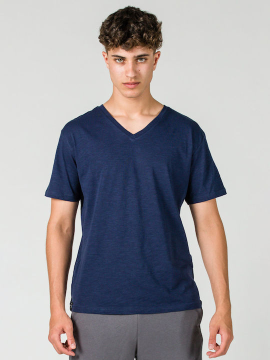 GSA Men's Short Sleeve T-shirt with V-Neck Navy Blue