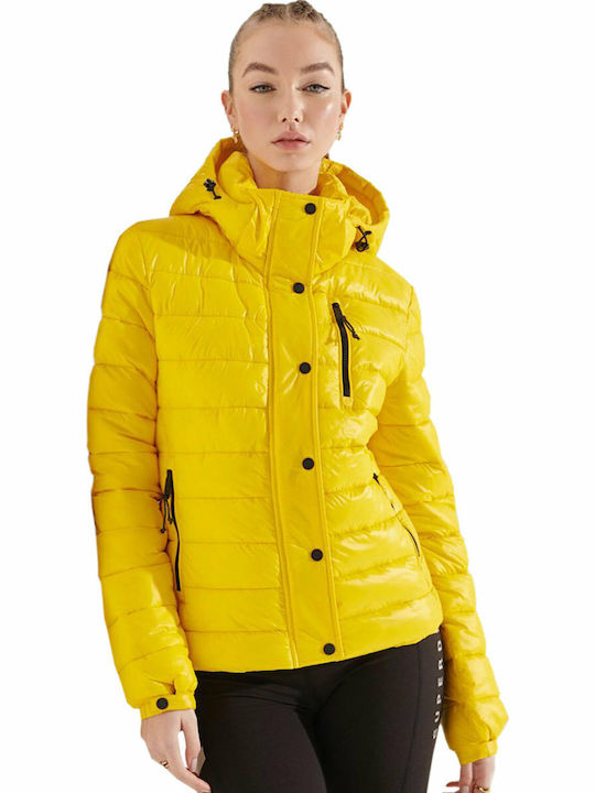 Superdry Fuji Κοντό Γυναικείο Puffer Μπουφάν γι...