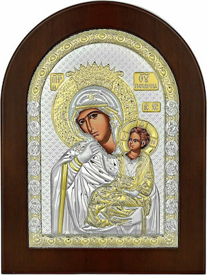 Prince Silvero Silver Holy Mary Icon 21x15cm