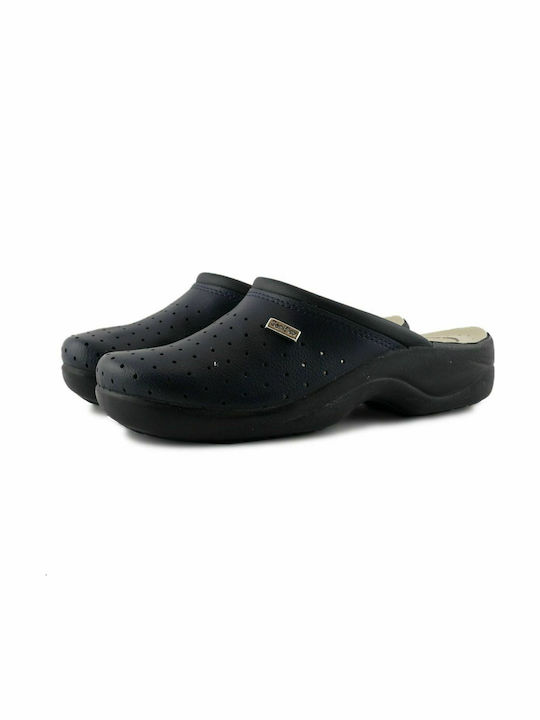 Saniflex 641-10 Femei Din piele Anatomici Saboti Albastre