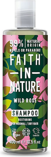 Faith in Nature Wild Rose Shine Shampoo For All Hair Types 400ml