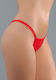 Allure Lingerie Adore Wetlook Γυναικείο Σέξι Σλιπ Κόκκινο