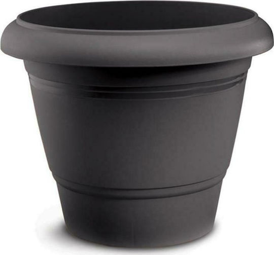 Atmosphera Festone Γλάστρα Πλαστική Μαύρη 21x21x18εκ.