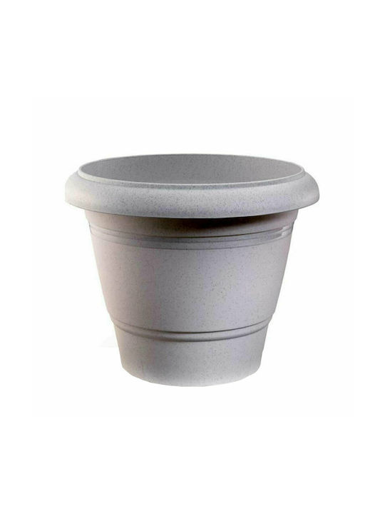 Plastona Festone Campana Flower Pot 24x20cm in Gray Color 10.04.0324Α