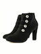 Adam's Shoes Women's Ankle Boots with High Heel Black