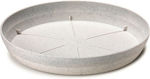 Plastona 242 Round Plate Pot Gray 23x23cm